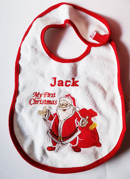 First Christmas Baby  Bib